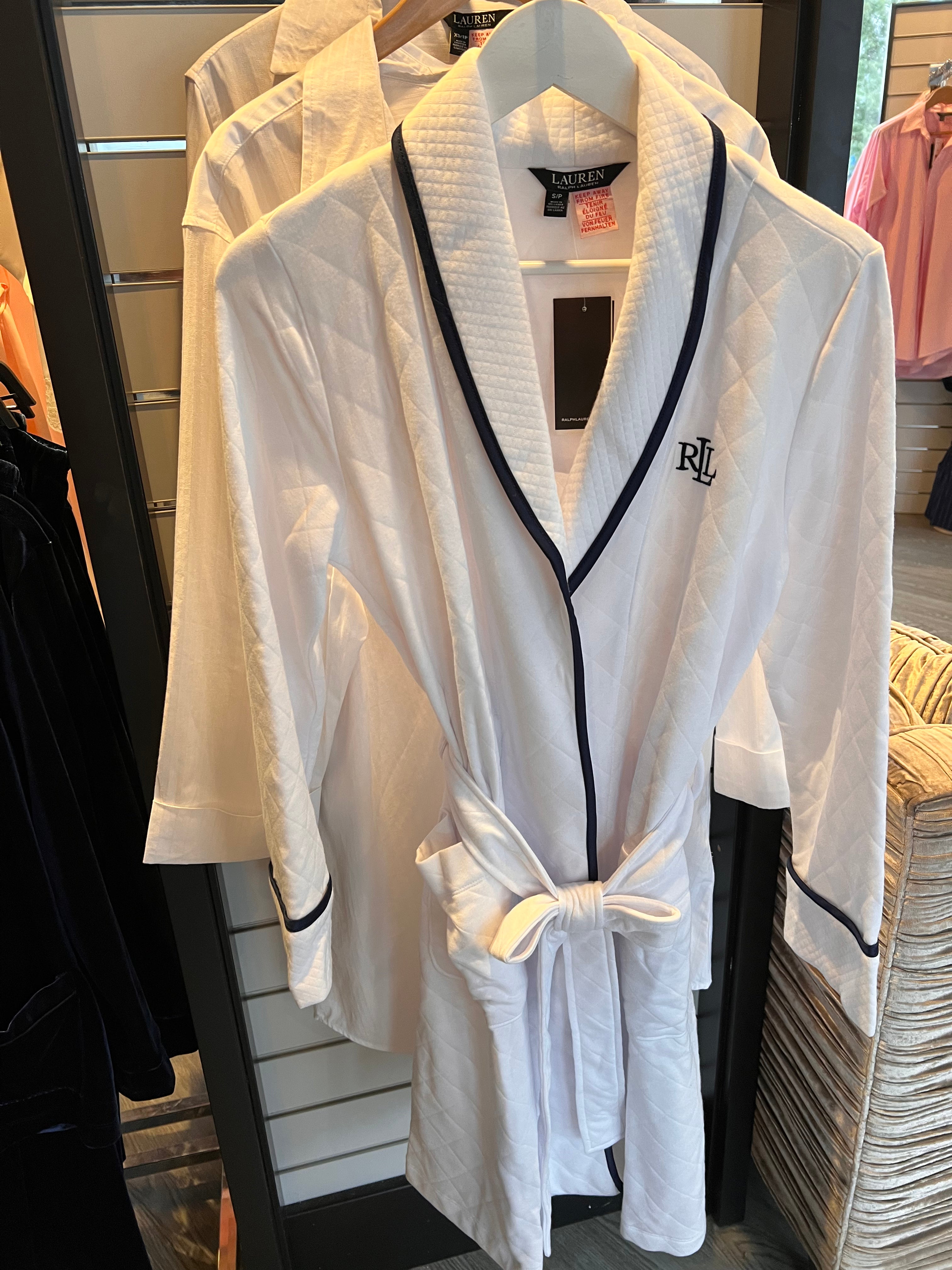Ralph Lauren quilted robe- white