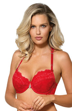 Load image into Gallery viewer, Roza Sefia Push Up Bra Red

