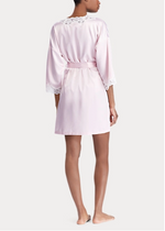 Load image into Gallery viewer, Ralph Lauren Lace-Trim Satin Robe - Pink
